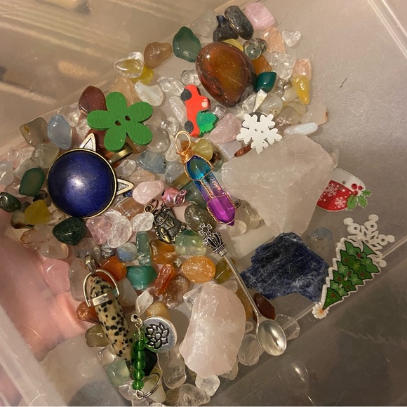 Raw stones 5 ct stones & mystery 3oz lucky scoop wicca diy collectors seasonal - Picture 13 of 14